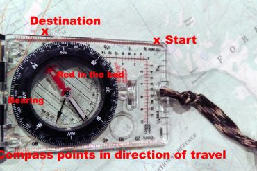 Bearing from a map