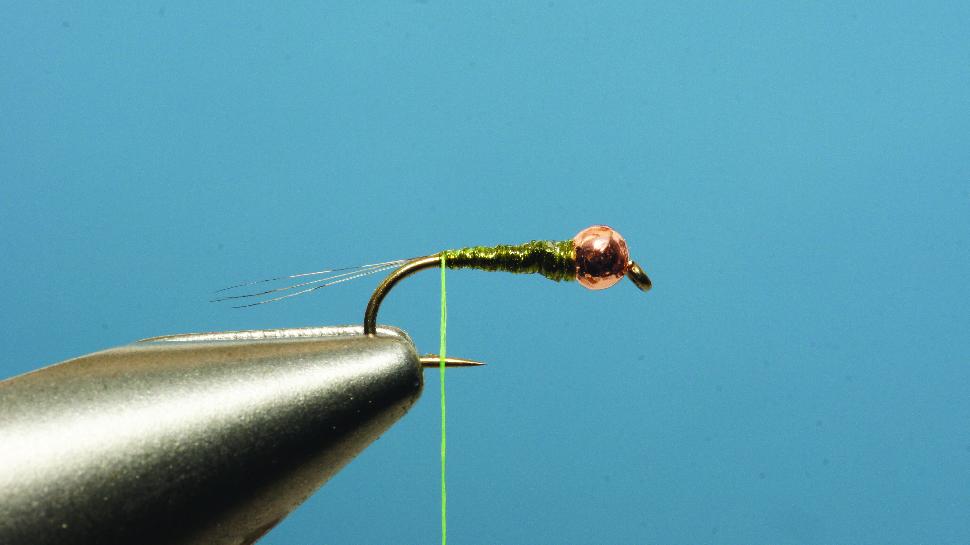 Step 2 tying instructions for the Pliva Perdigon Nymph