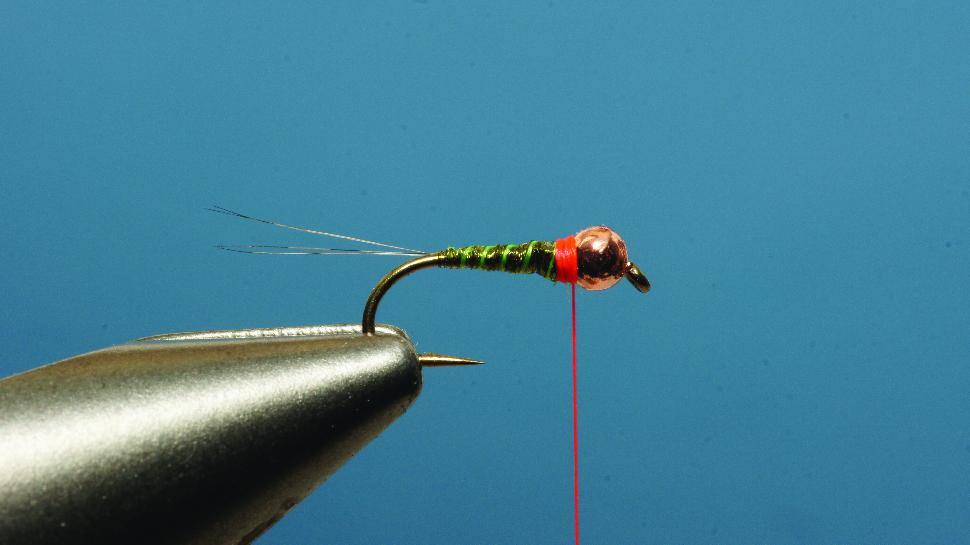 Step 4 tying instructions for the Pliva Perdigon Nymph