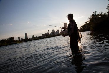 Fly fishing at Bow River