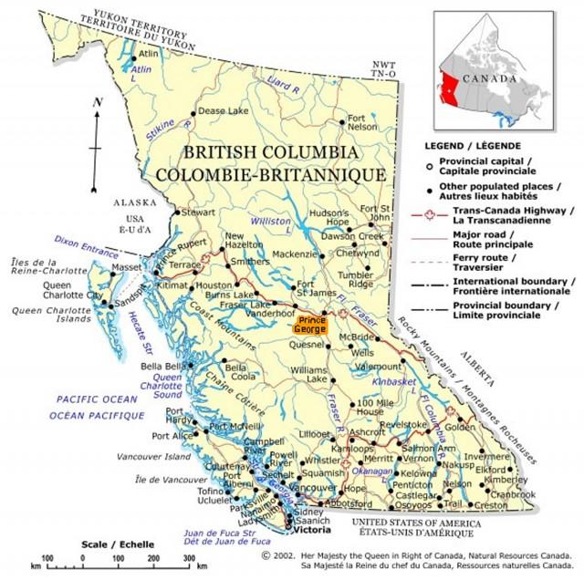 Atlin Map of BC