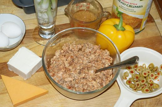 Savory stuffed salmon loaf ingredients