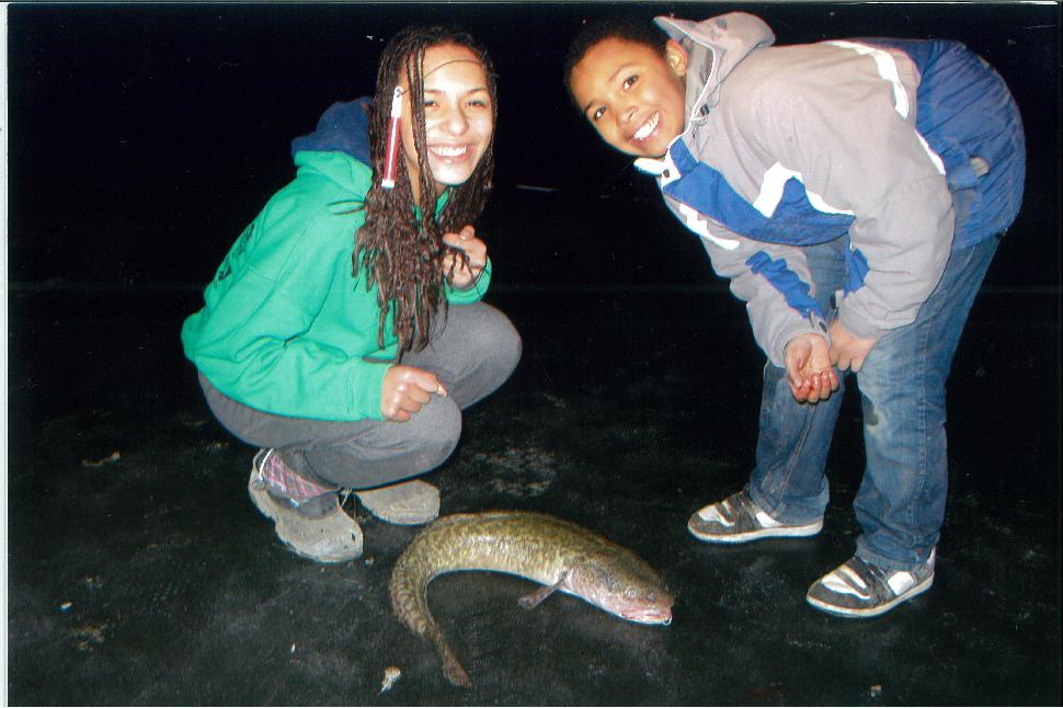 The girls and a burbot