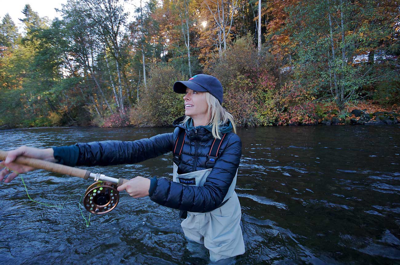 I’ve fly fished for trout a few times in little streams in central Alberta and have had some success. But catching salmon on a fly was a different story and one that I was both nervous and excited to try.