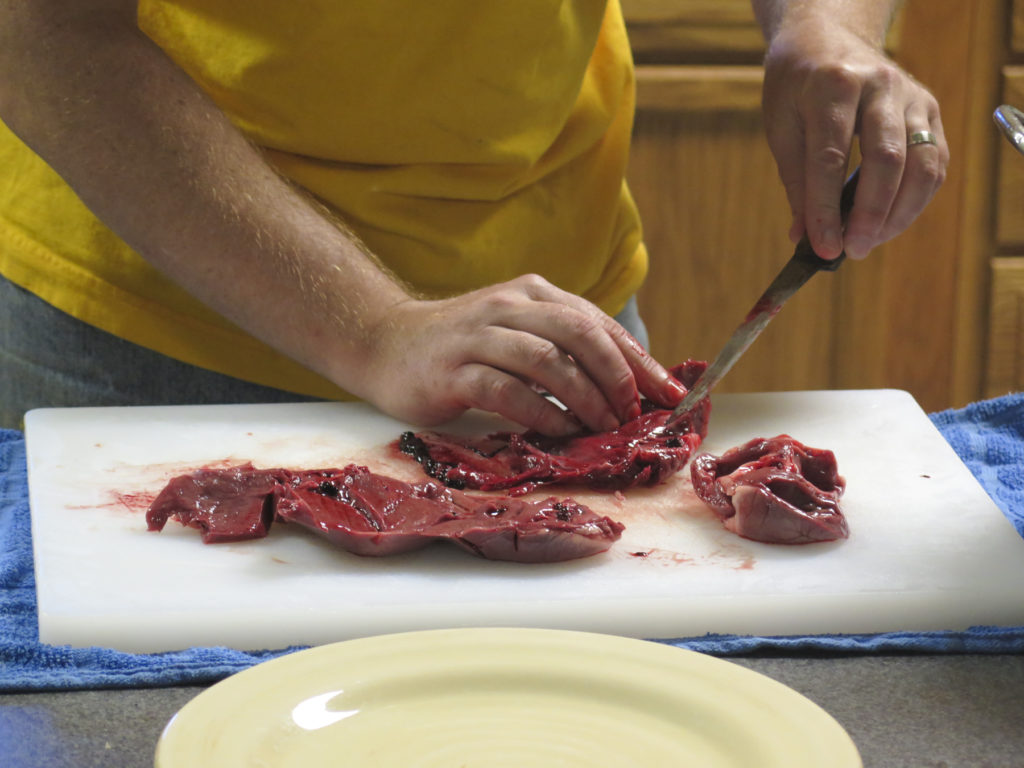 Butchering the heart: Heart is a rich organ meat that is delicious when cleaned and cooked properly. Cleaning a heart involves removing internal connective tissue.