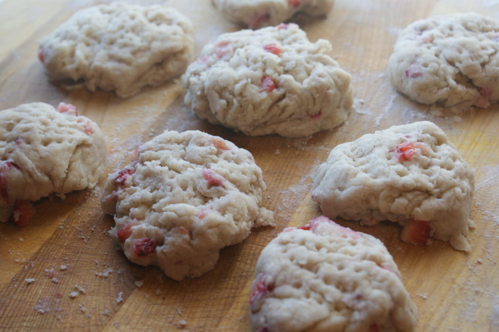 Strawberry bannock, ready to be fried.