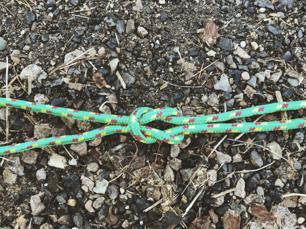 Square knot. Credit: Raeanne O’Meara.