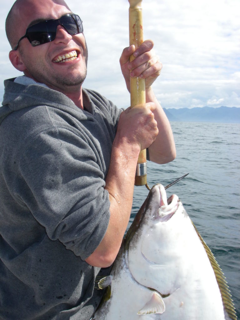 All along the outside, the apron that runs south to north some 40 miles is where halibut are angled to 150 feet until mid-June.