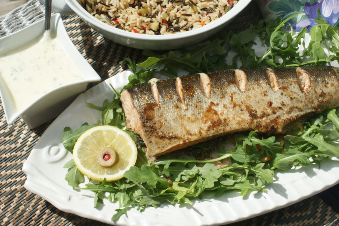 Whole Salmon Baked In Foil