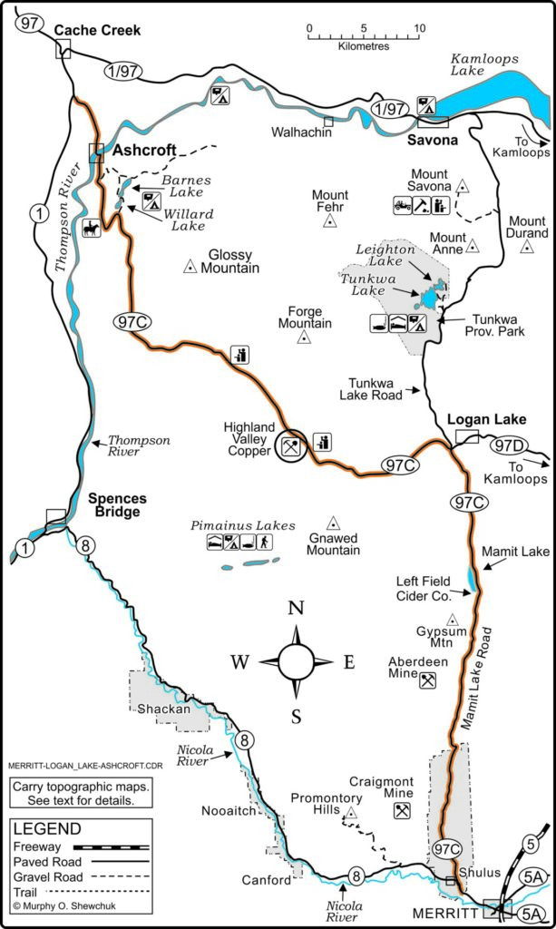 Merritt-Logan Lake-Ashcroft map.