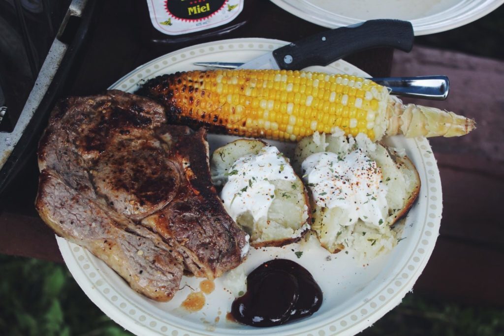 Steak, potatoes and corn. The simple pleasures in life.