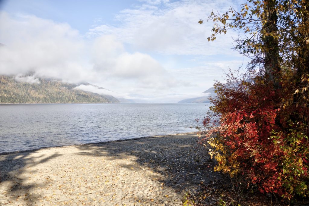 Mabel Lake in autumn.