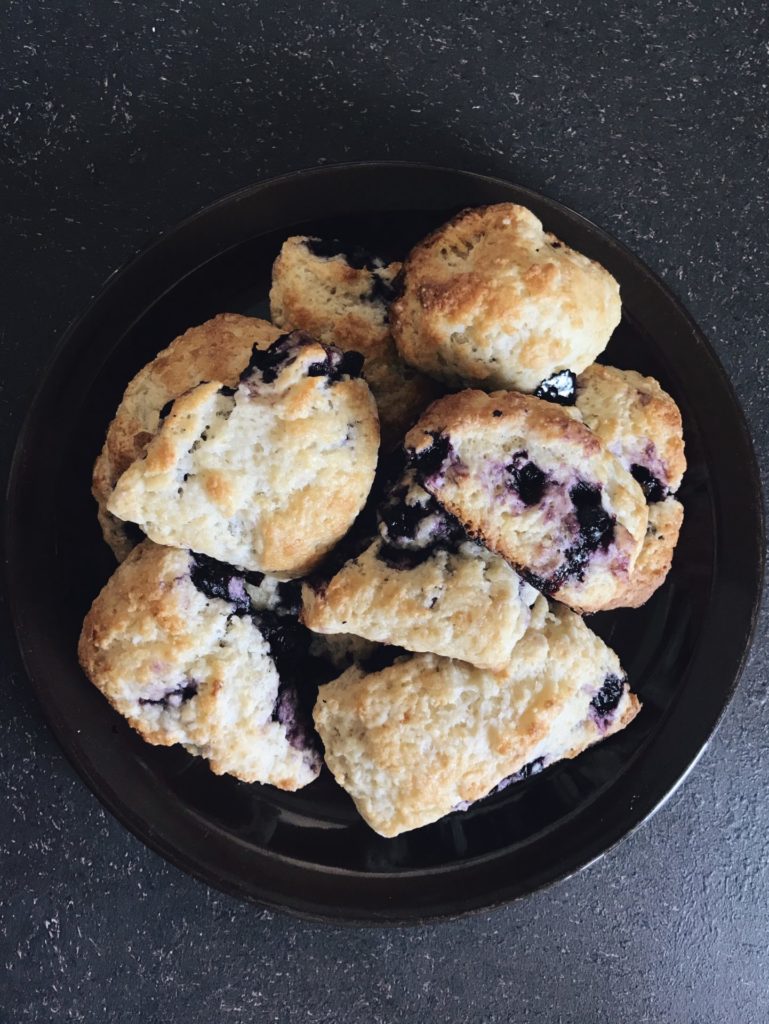 Honey-Glazed Huckleberry Scones. Credit: Raeanne O’Meara.