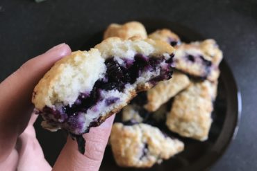 Honey-Glazed Huckleberry Scones. Credit: Raeanne O’Meara.