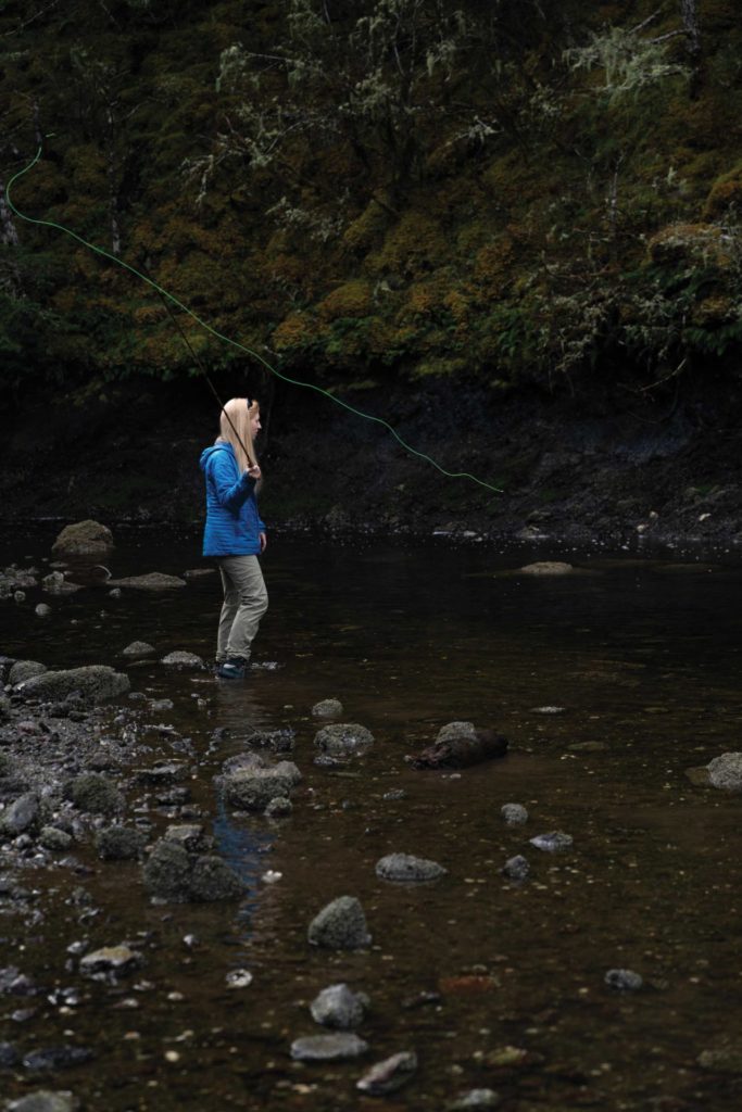 Tenkara fishing eases the learning CY curve for beginning fly anglers by focusing on the basics, whereas theCMY more seasoned angler is stripped of excess flies, lines and gear and has to K rely on what can be changed within. Photo by Chase White.