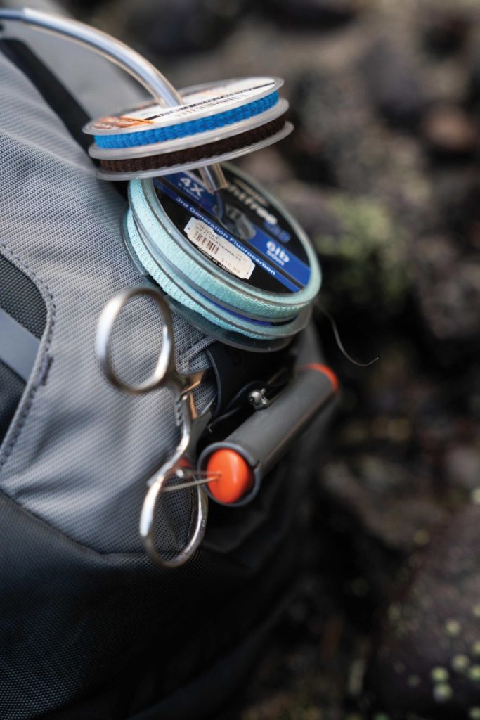 The Lillian connects the rod to the main line, and at the end of the main line is a length of tippet. Photo by Chase White.