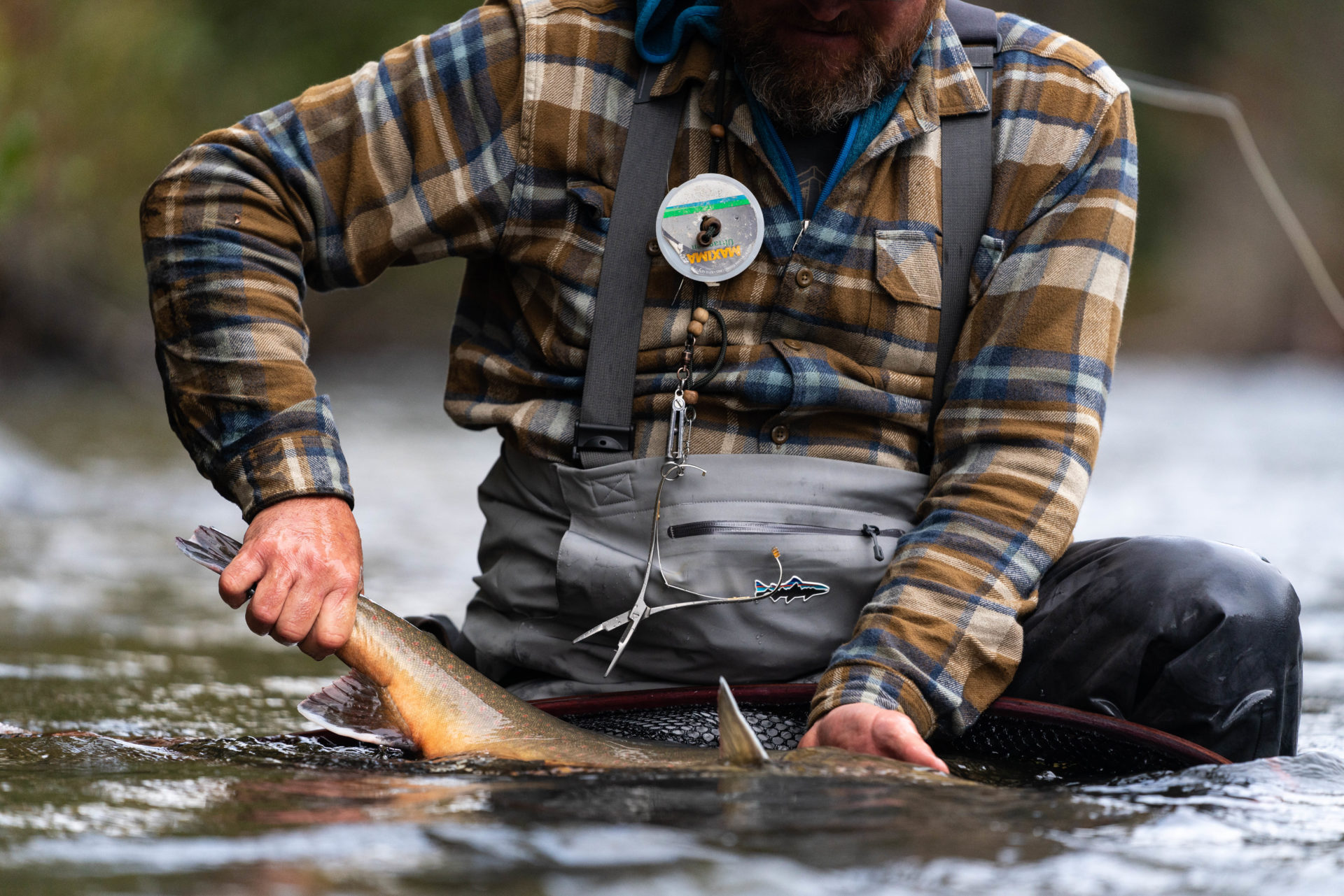 Properly maintaining your waders, and repairing them when necessary, means you’ll have them for many future adventures. Photo by Chase White.