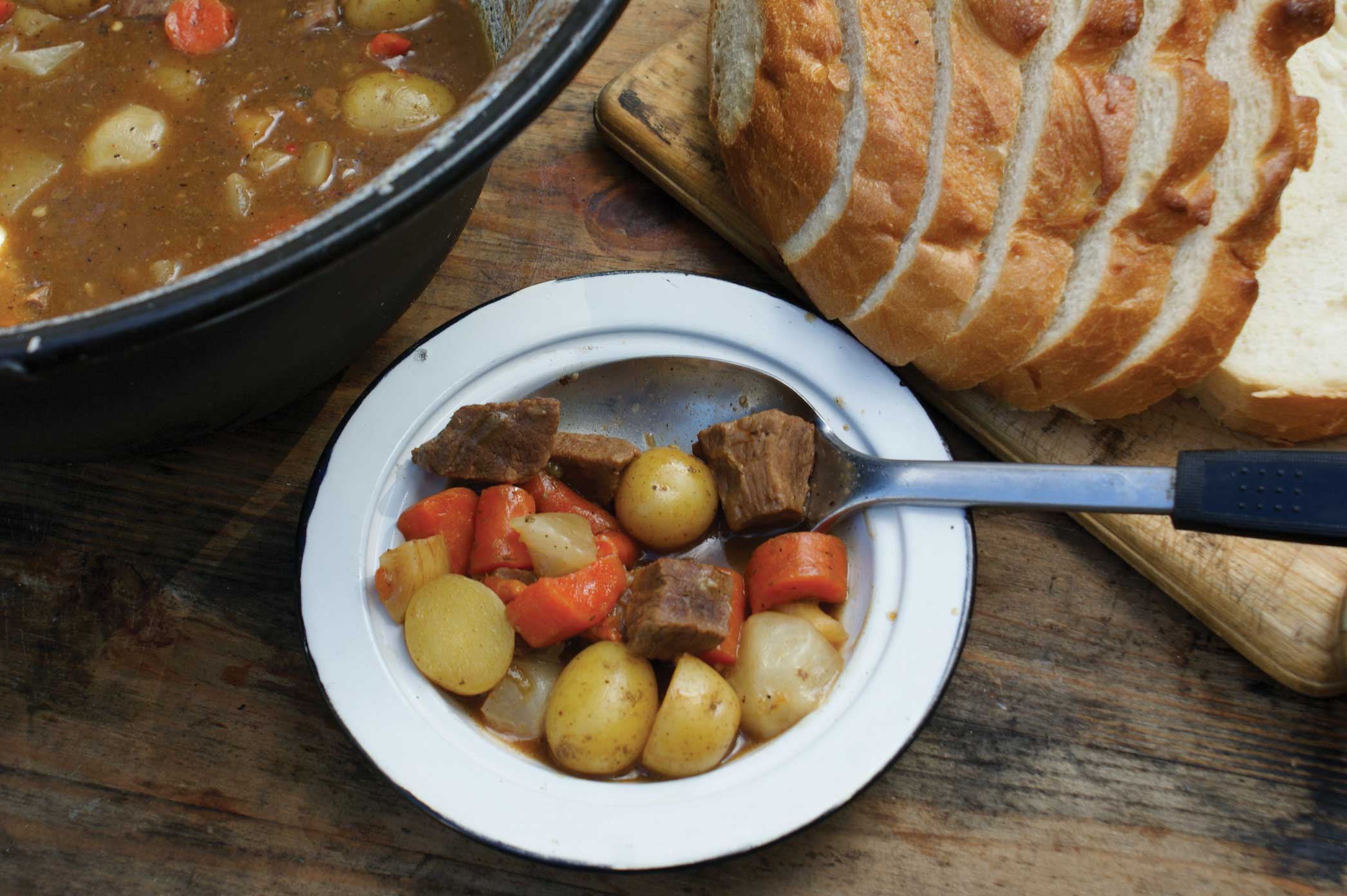 Dutch Oven Campfire Game Stew.