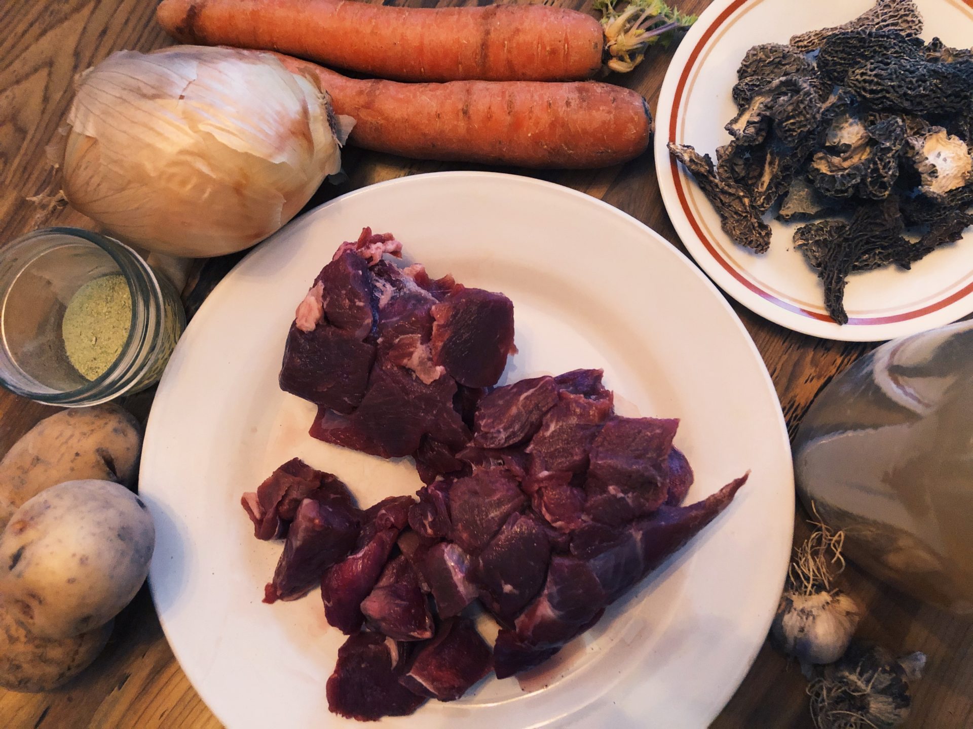 Wild Game Stew ingredients. Credit: Raeanne O’Meara.