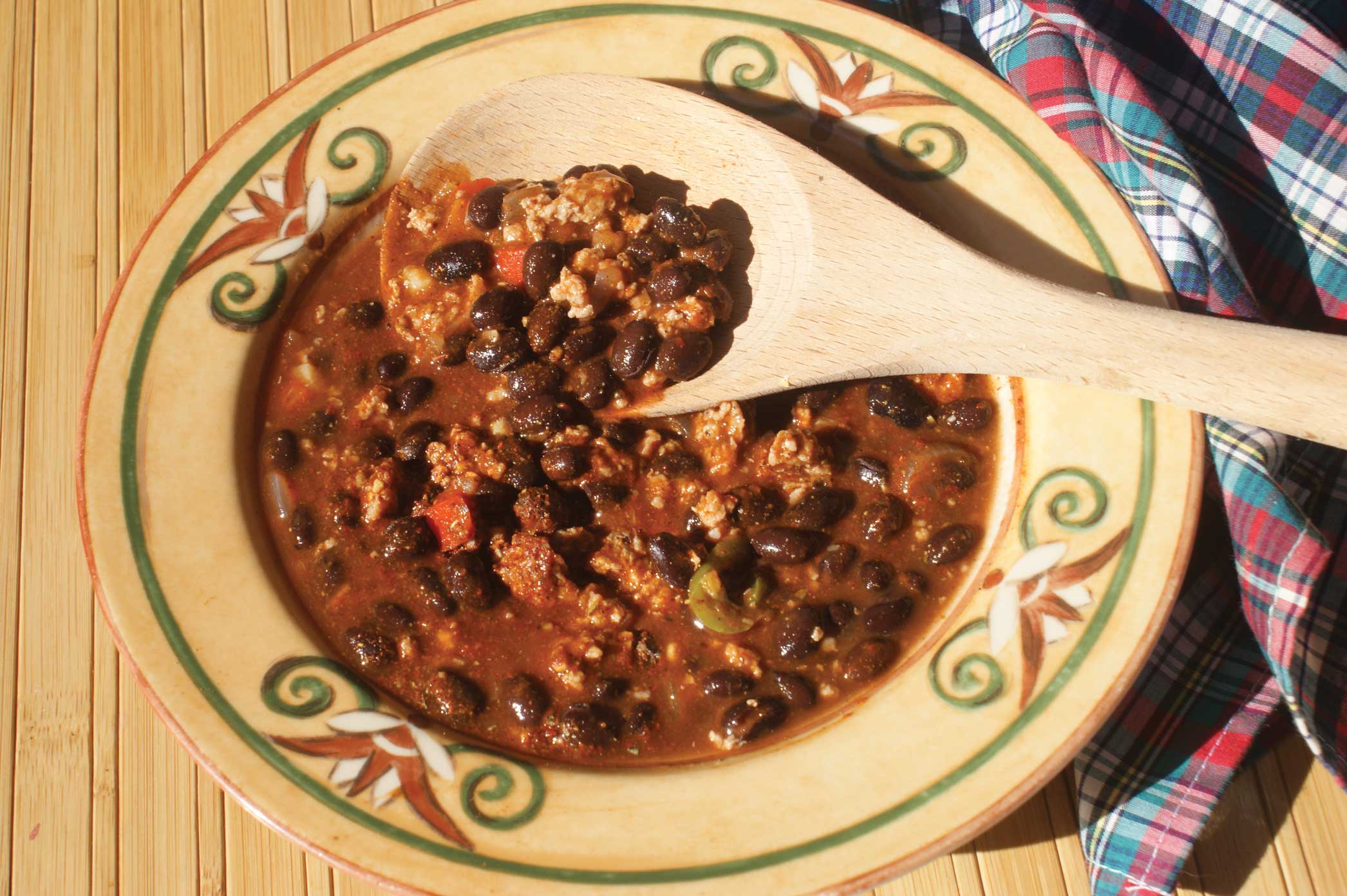 Black bean chilli.