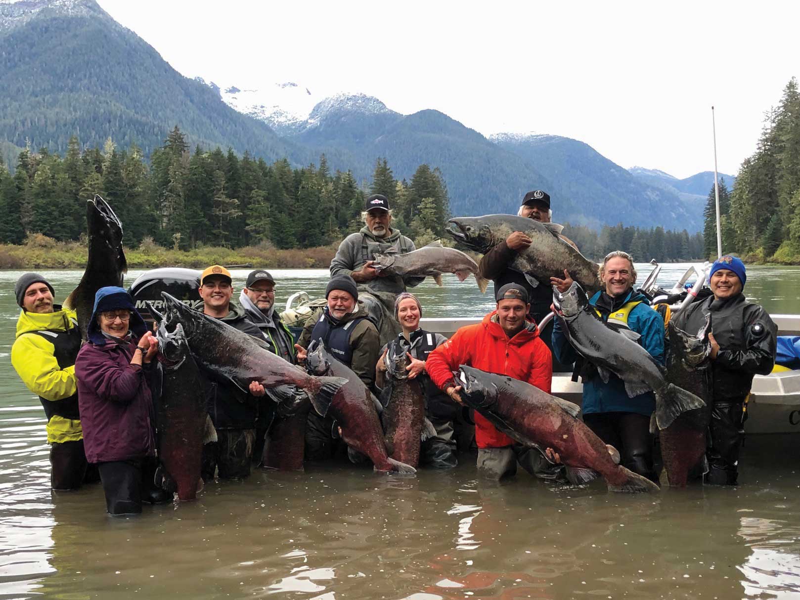 There are only two river systems in the world that are considered statistically significant for the production of salmon over 40 pounds – the Wannock and Kitsumkalum rivers.