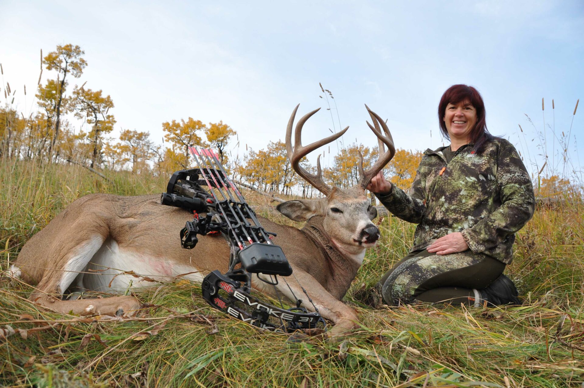 The author and her whitetail buck from 2020.