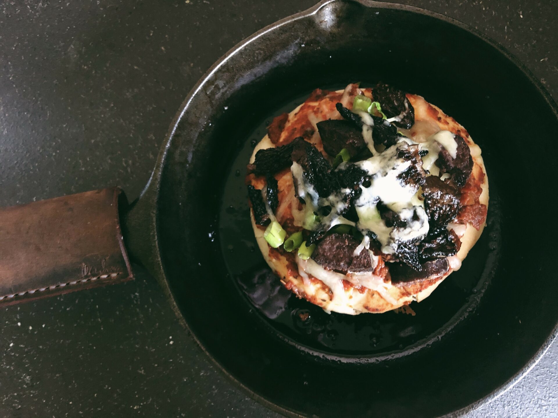 Easy Bear Sausage & Morel Mini Pizzas. Credit: Raeanne O’Meara.