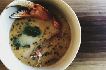 Crab & Corn Creamy Soup. Credit: Raeanne O’Meara.