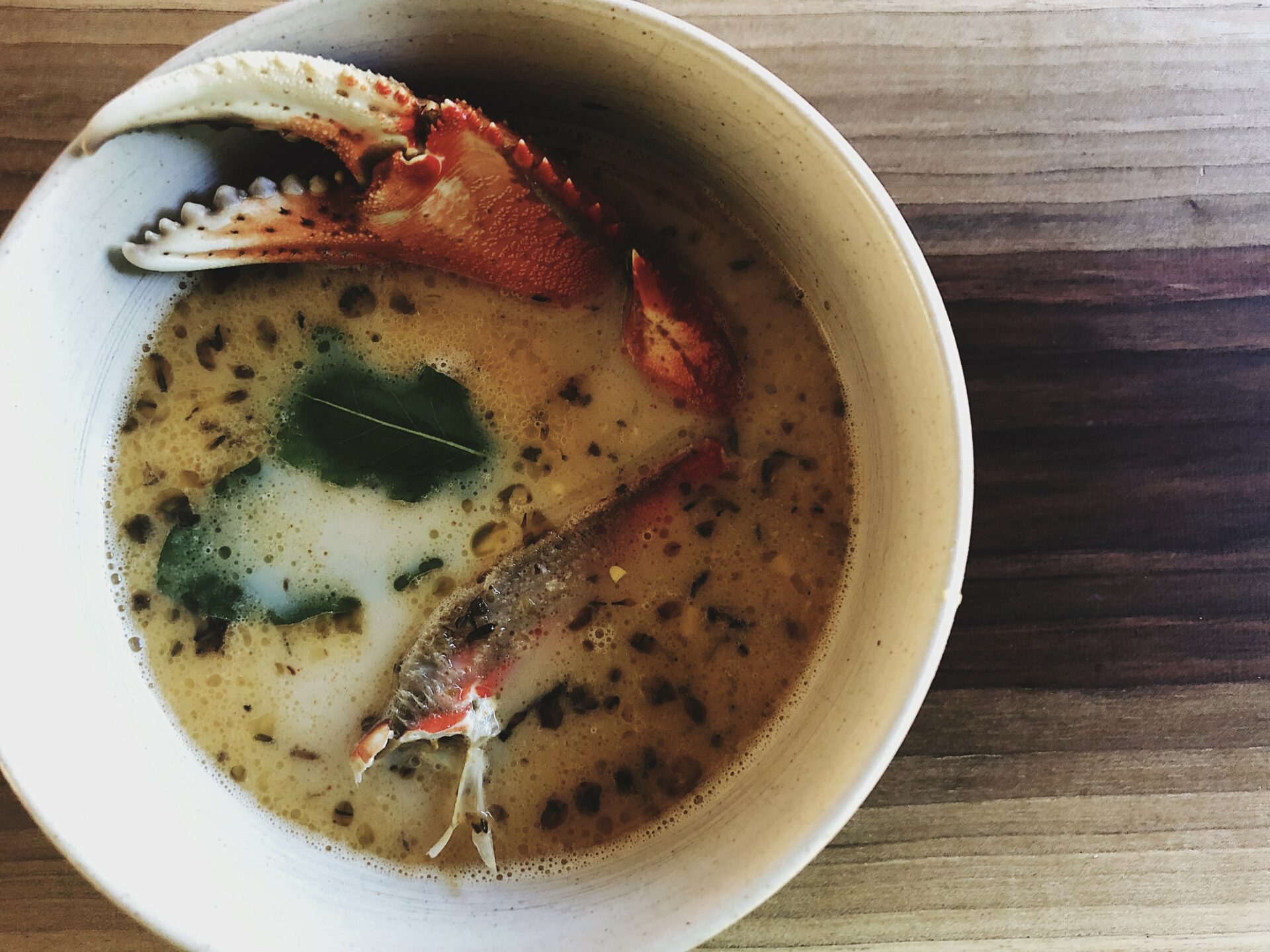 Crab & Corn Creamy Soup. Credit: Raeanne O’Meara.