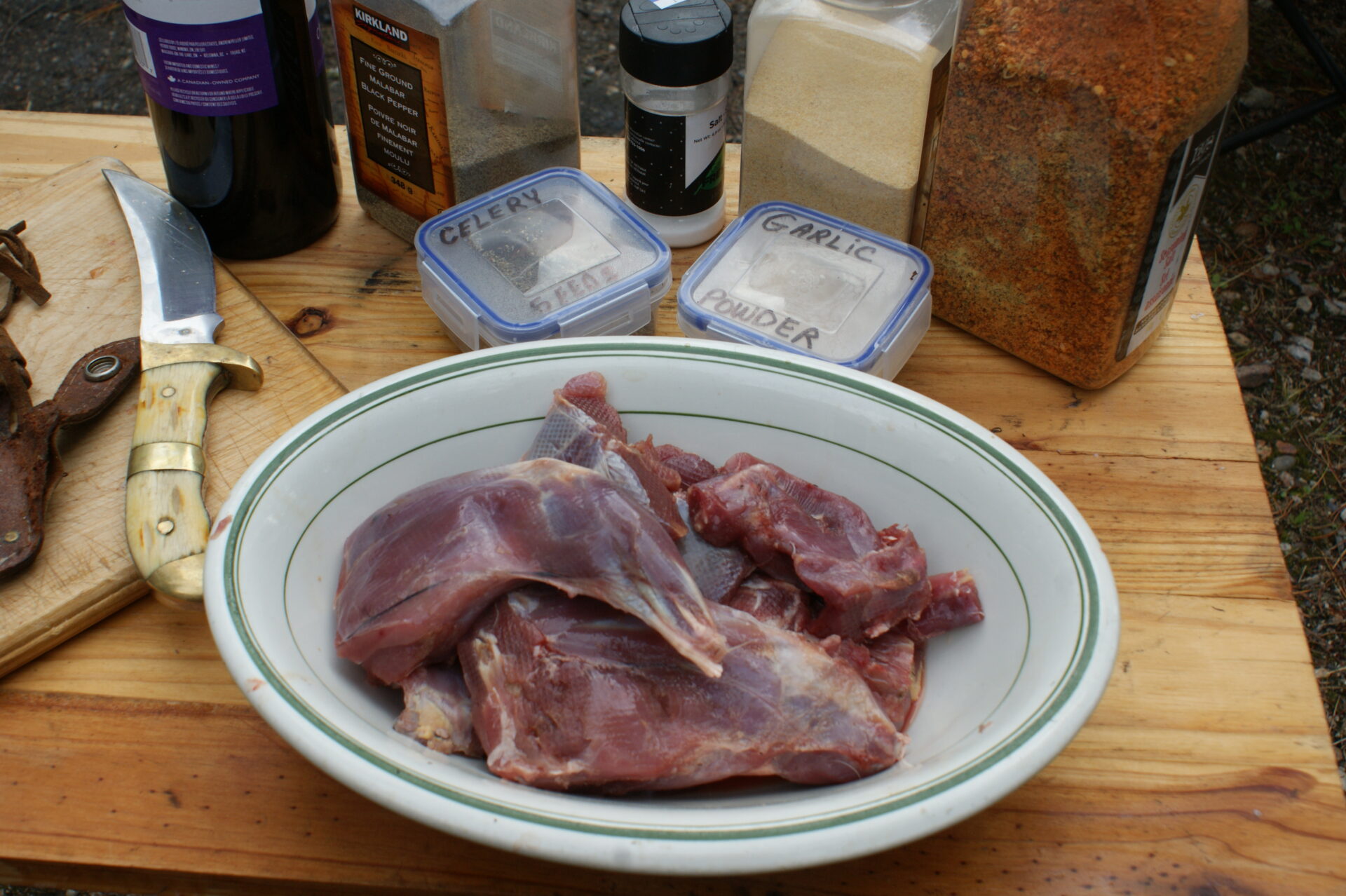 Nothing makes a better campfire supper than freshly bagged snowshoe hare.