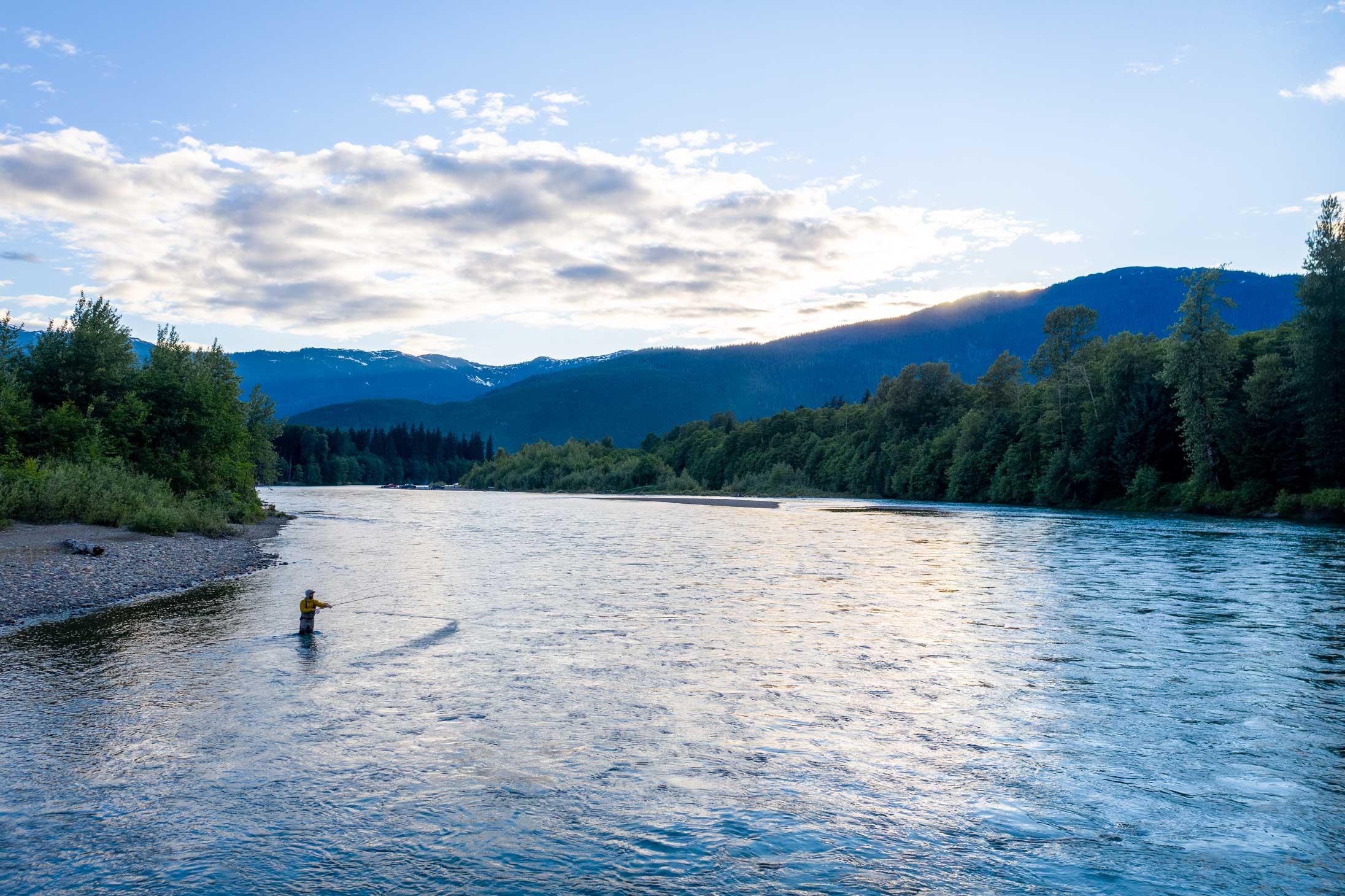 In northern BC, we are seeing steady closures, but we can still often fish the Skeena, the Kitimat and some Nass River systems. Photo by Chase White.