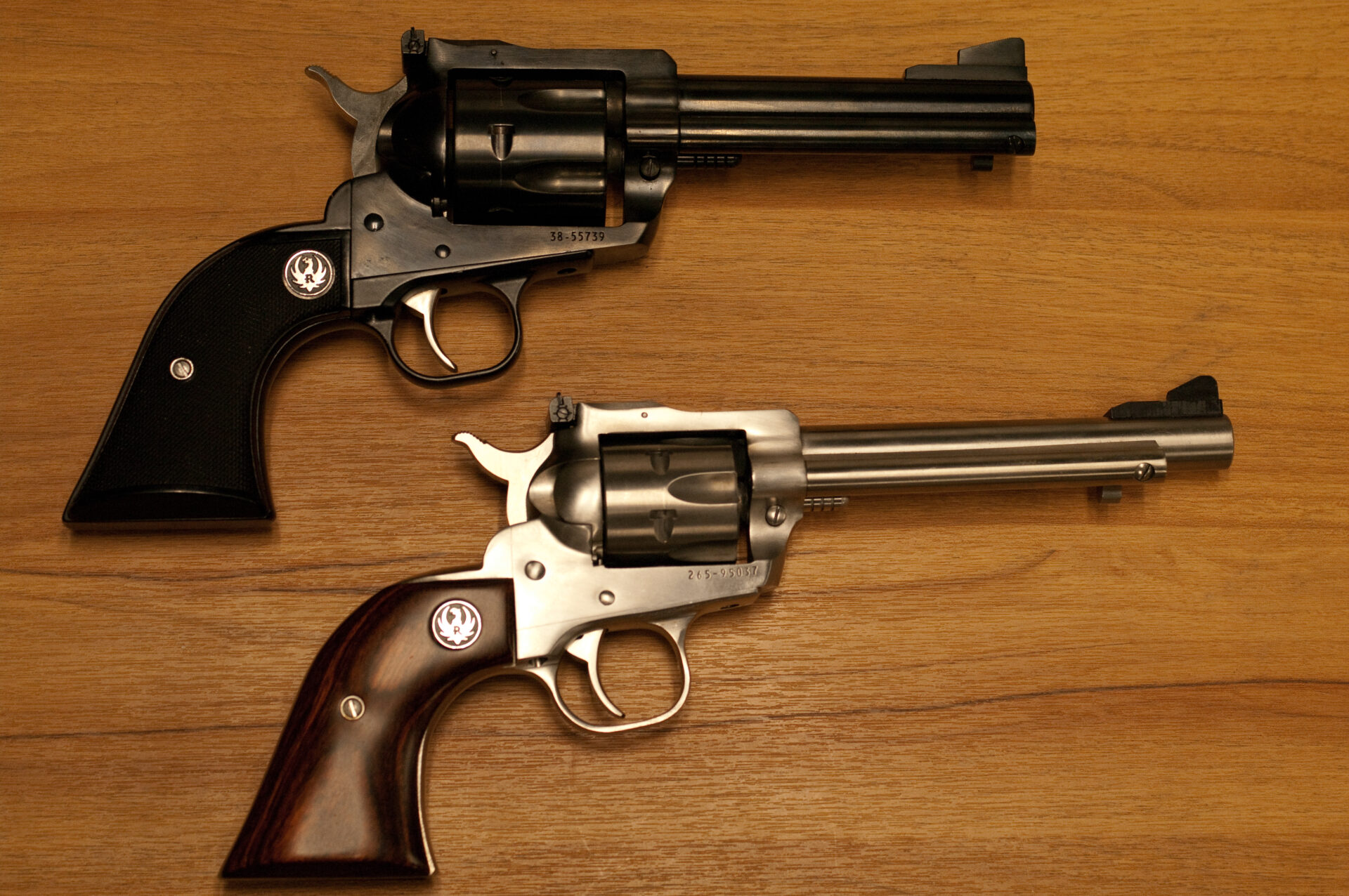 A pair of Ruger single-actions revolvers in 357 Magnum and 22 Long Rifle make for a great introduction to handgun shooting.