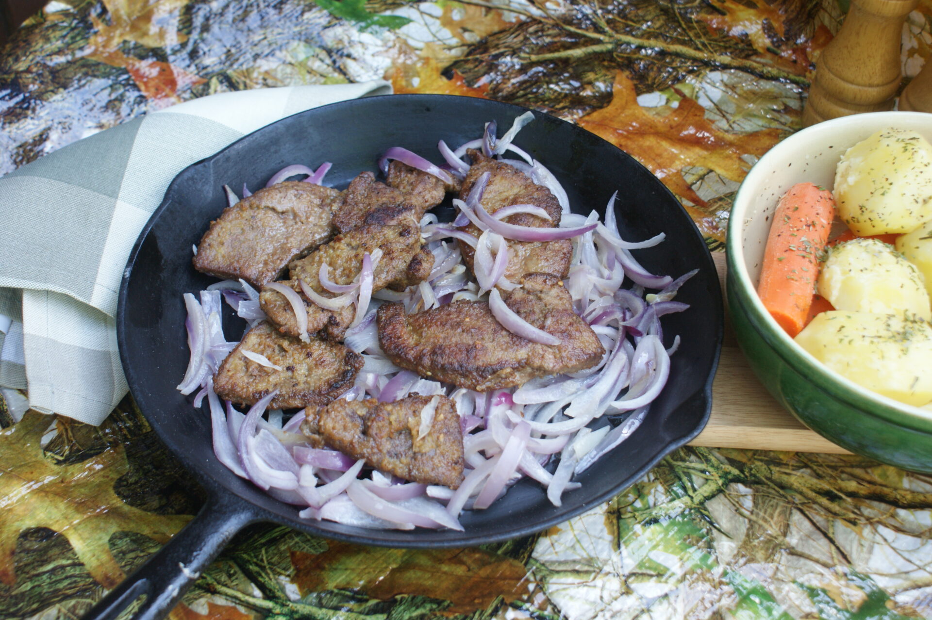 Sautéed liver and onions is a great after-hunt feast.