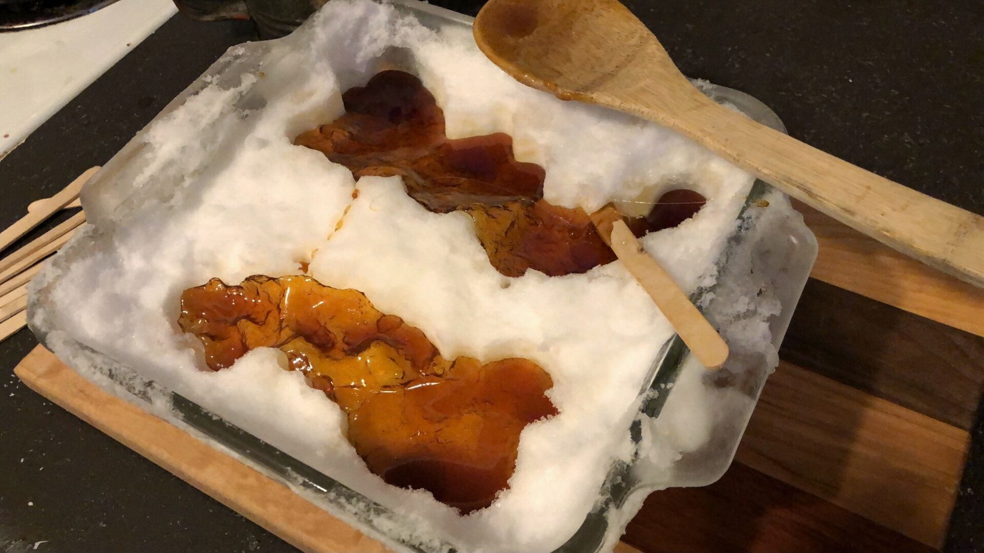 Maple Syrup Snow Taffy. Credit: Raeanne O’Meara.