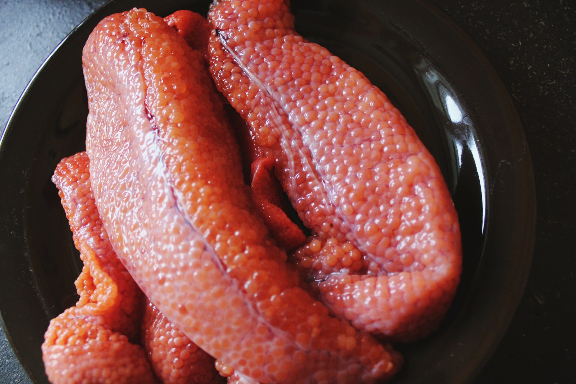 Salmon roe. Credit: Raeanne O’Meara.