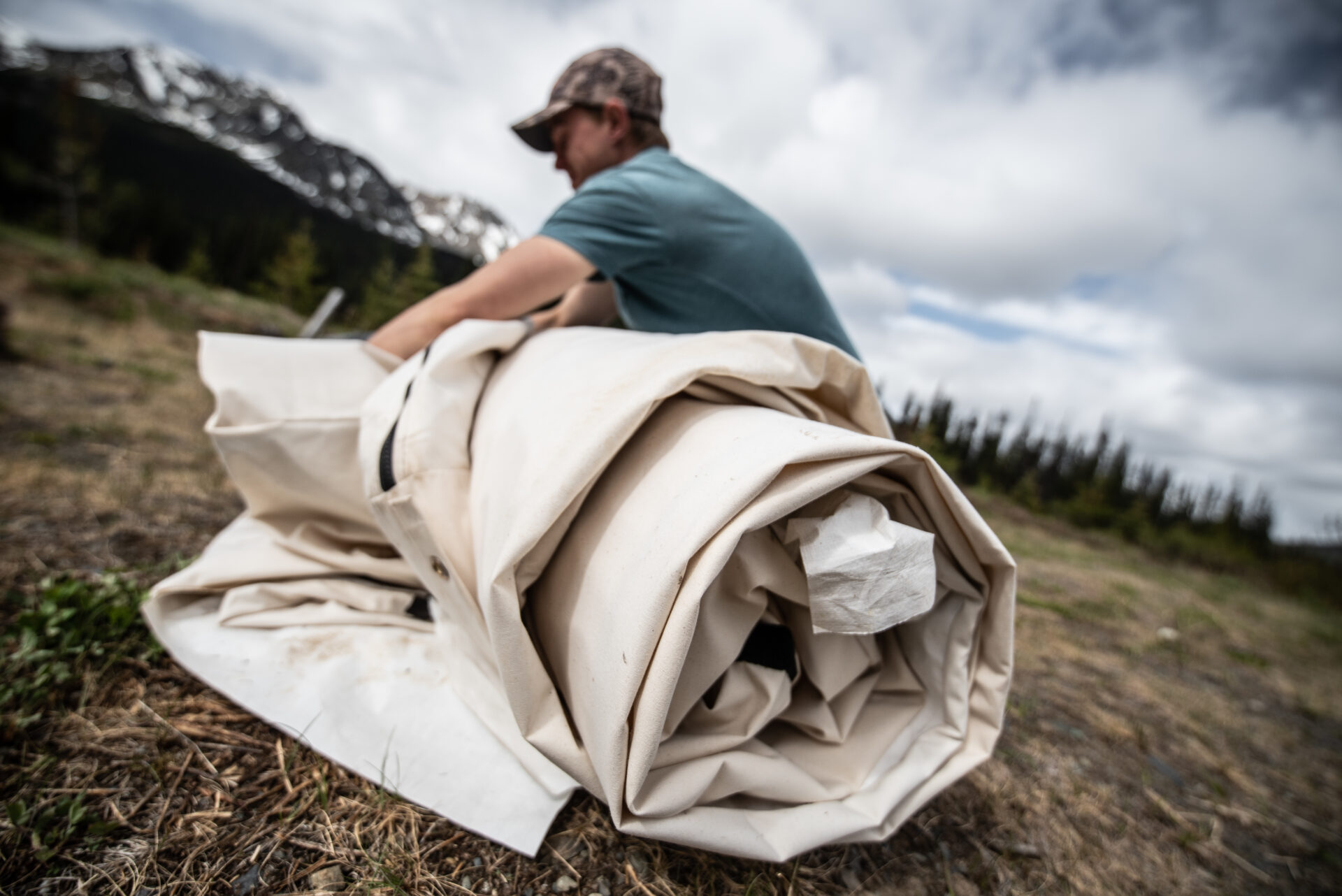 Always make sure your tent is completely dry before you roll it up and put it away. Photo by Nick Trehearne.