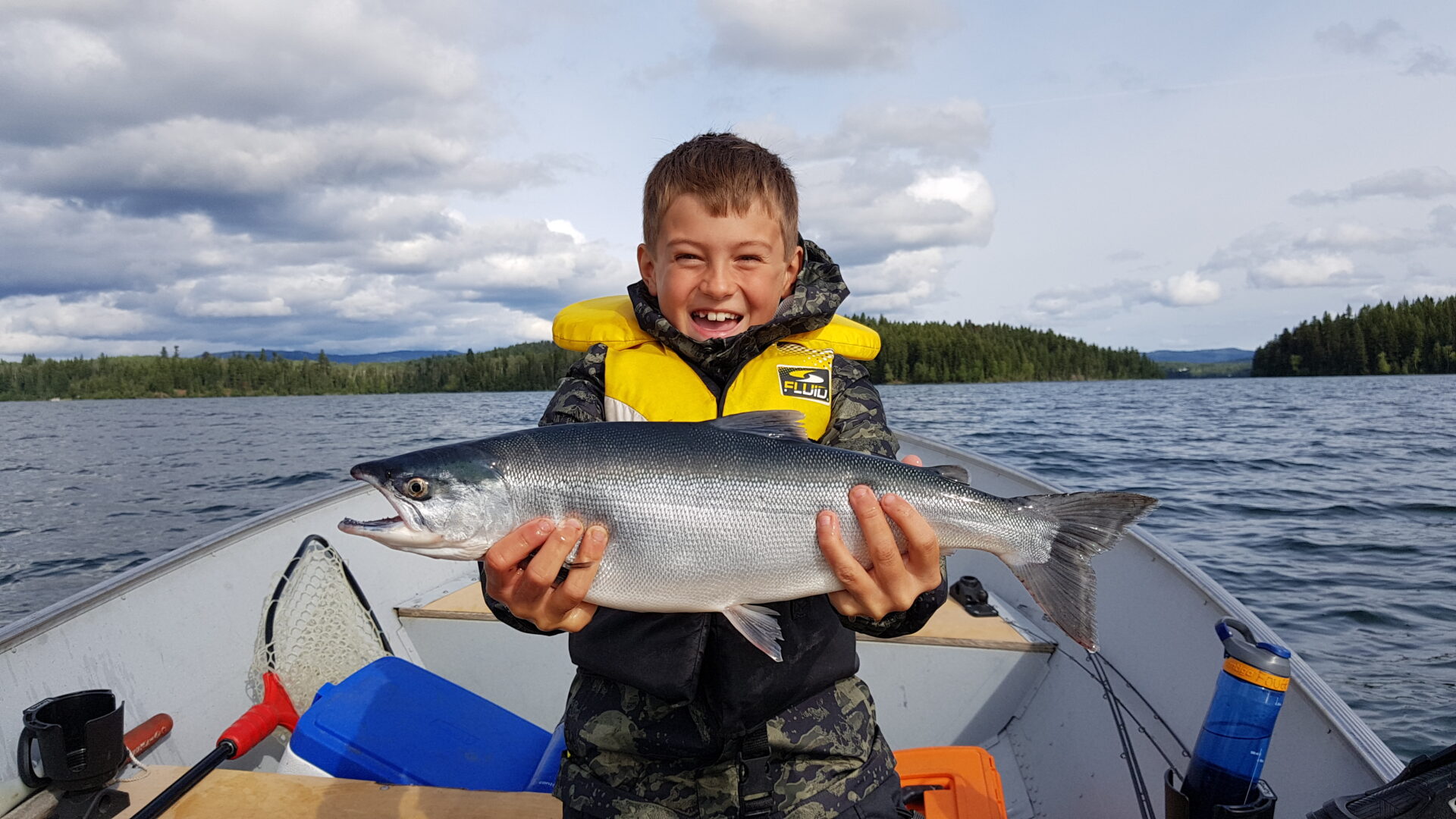 Bridge Lake, pictured, is stocked every year and anglers flock here looking for trophy-sized kokanee.