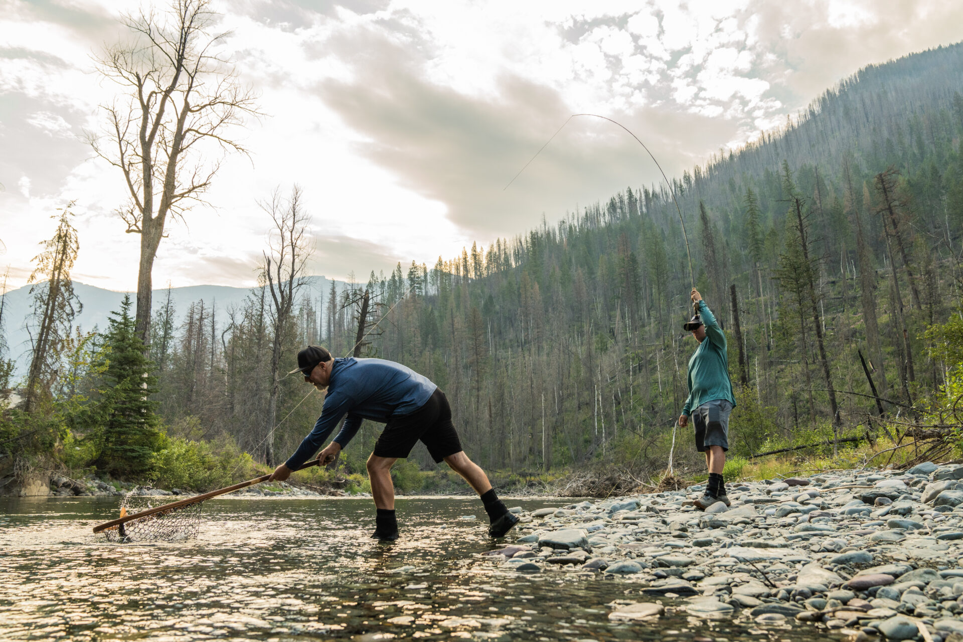 Heavier fly rod setups, such as single-handed 7 to 9 weights, or 5 to 7-weight switch rods, are a great choice and usually recommended by guides in the valley. Photo by Chase White.