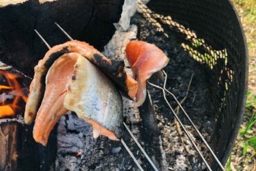 Rainbow Trout Over The Campfire. Credit: Raeanne O’Meara.