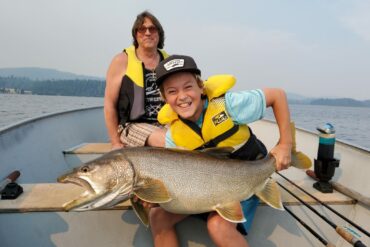 Fishing for lake trout.