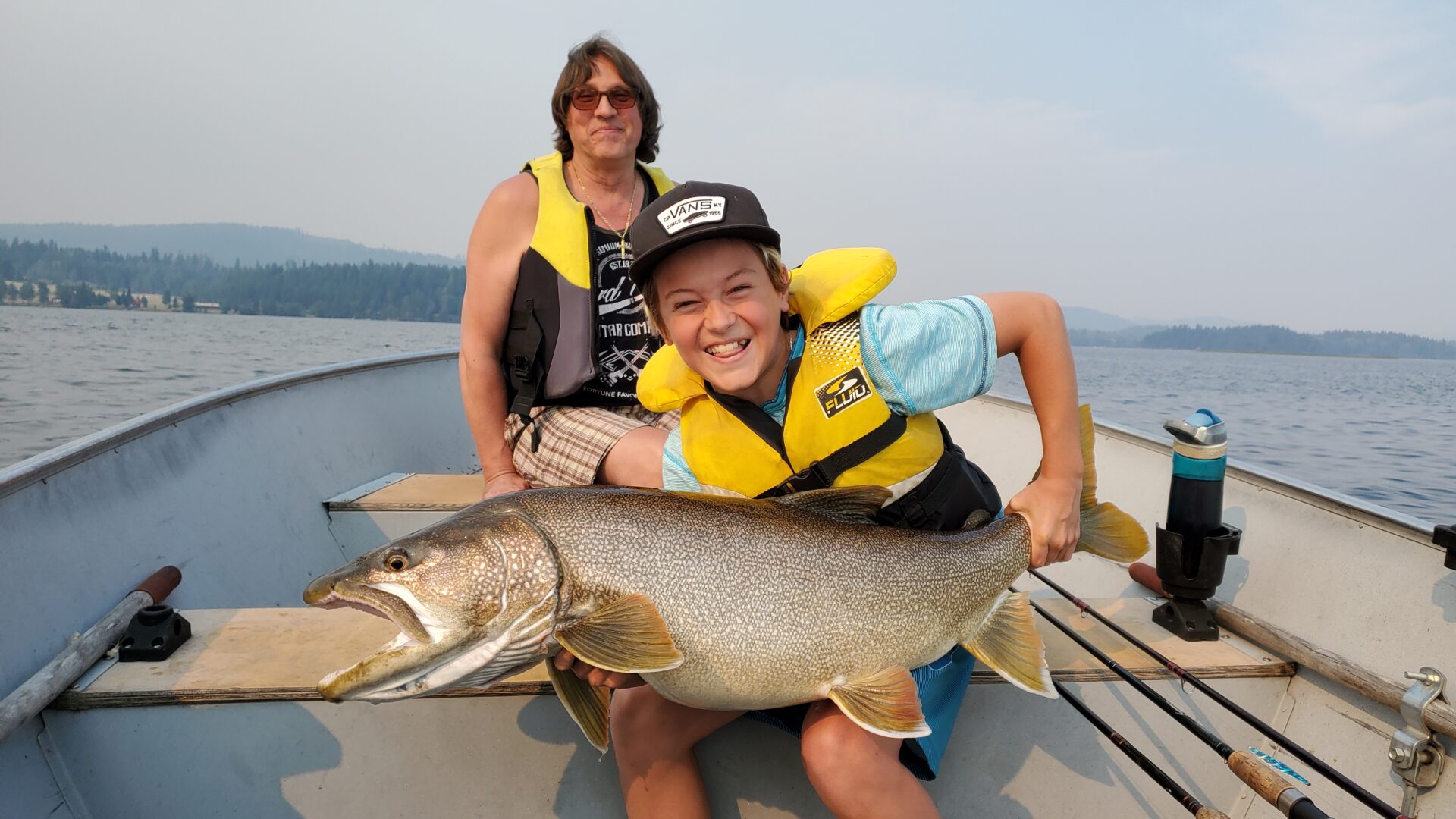 Fishing for lake trout.