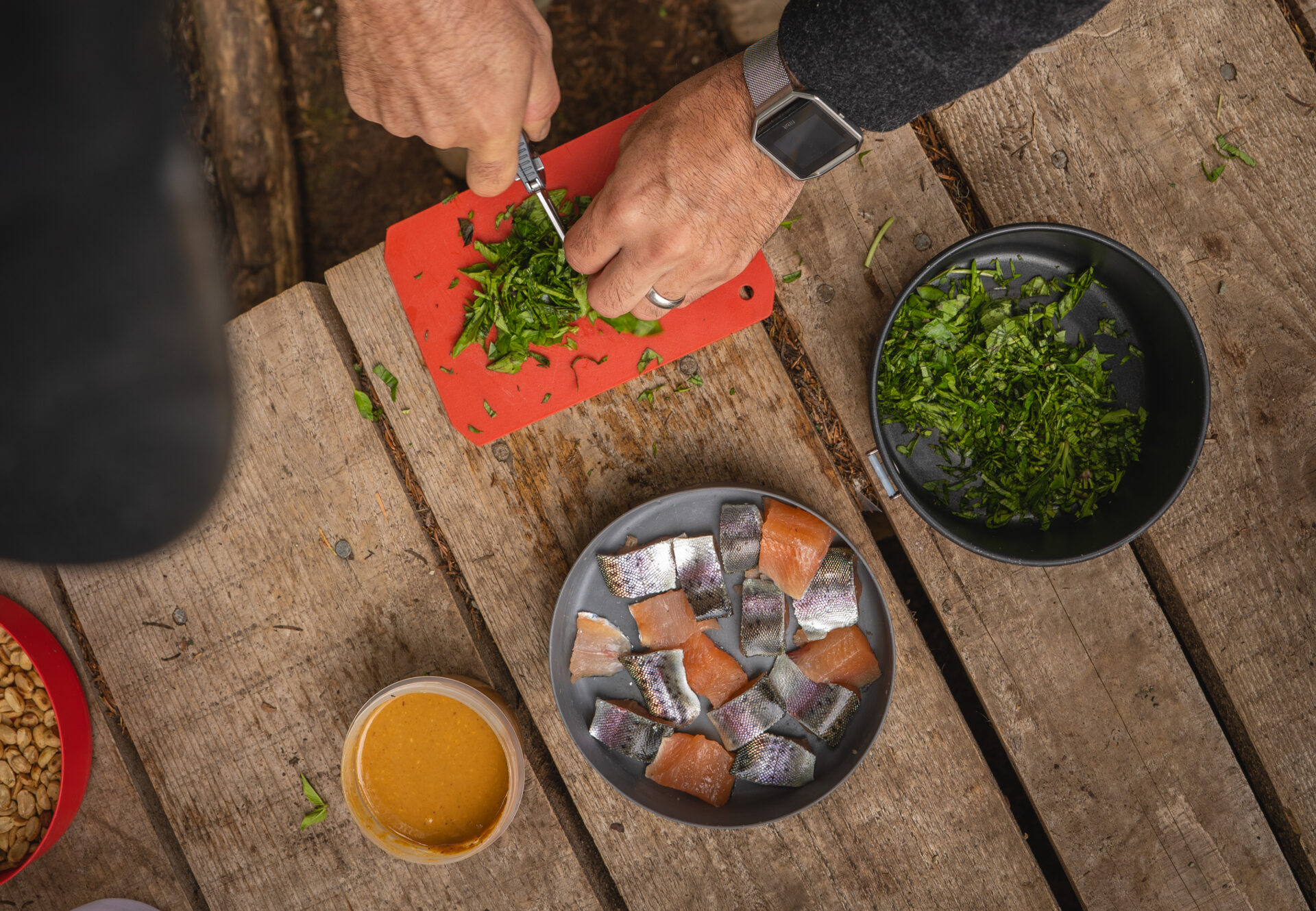 A delicious meal is a great reward for a successful day on the water. Photo by Maddie Cosco.