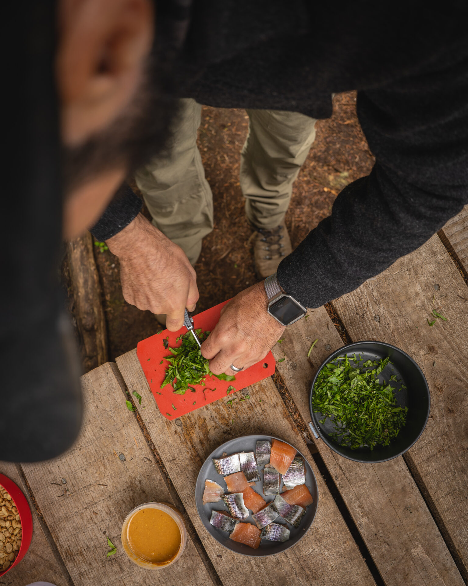 These simple ingredients, combined with the beauty of the author’s surroundings, made for an incredible meal on the shore. Photo by Maddie Cosco.