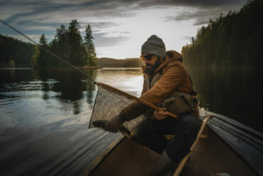 Luxury looks like fishing from a canoe, and even more so when that can happen on a beautiful lake on a beautiful island. Main Lake on Quadra Island definitely delivered.