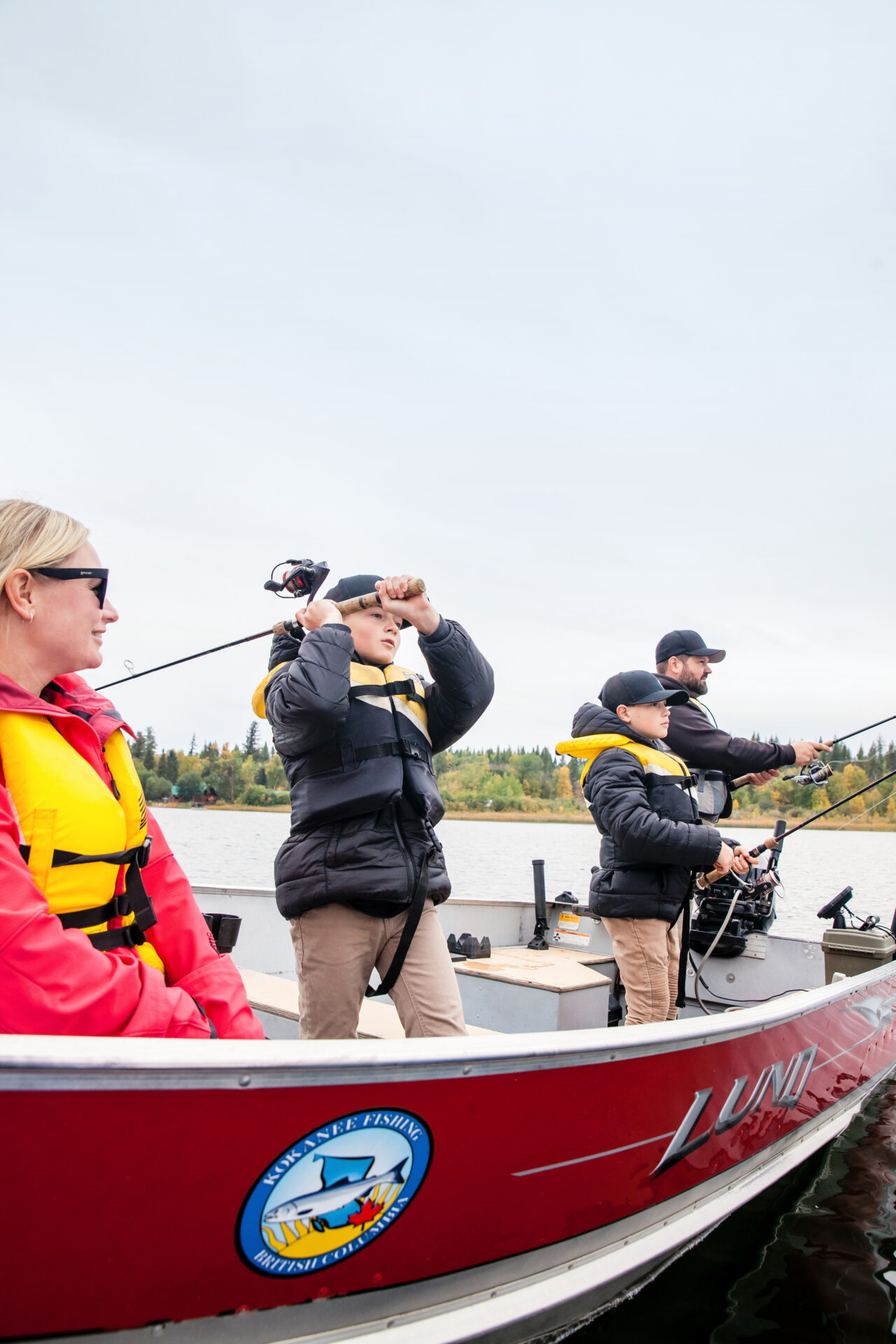 Spoon fishing for rainbow trout is a fun way for people of all ages to catch a fish.