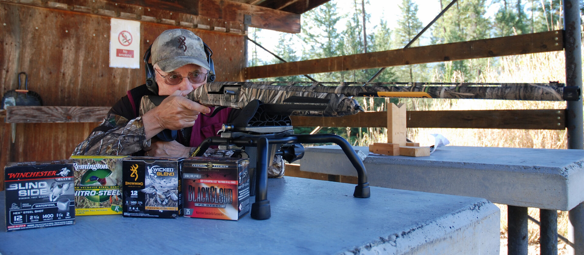 Test patterning the Maxus II with four premium waterfowl loads from Browning, Winchester, Federal and Remington.